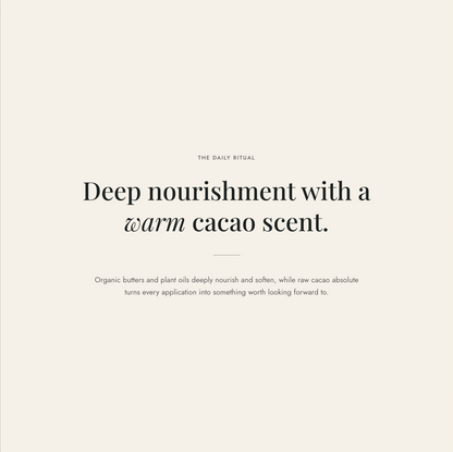 Cacao + Babassu Body Butter for Deep Moisture & Glow